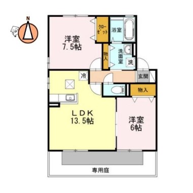 パルコ・シャルマン A102の間取り図