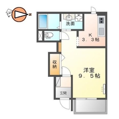 カネウロコ北矢三 105の間取り図