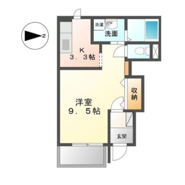 カネウロコ北矢三 106の間取り図