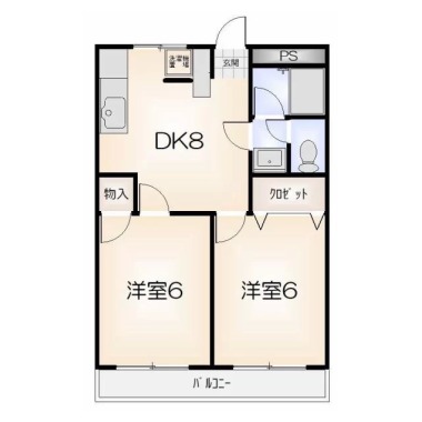 浜口コーポ 203の間取り図