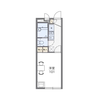 レオパレスコンフォート翠松 103の間取り図