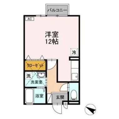 ジュネス吉岡 208の間取り図