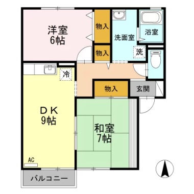 クレスト諏訪II 203の間取り図