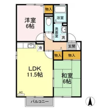 クレスト諏訪I 103の間取り図