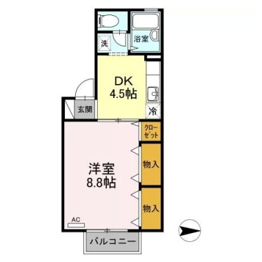 セジュール長尾 203の間取り図