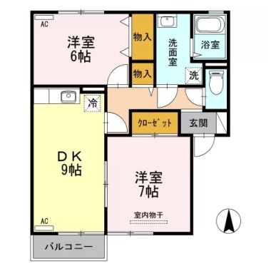 サンライズ蔵本 103の間取り図