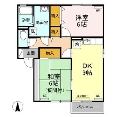 サンライズ蔵本 105の間取り図