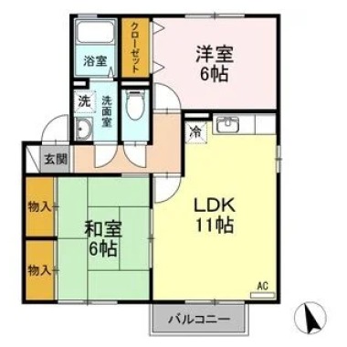 セジュール高瀬 201の間取り図