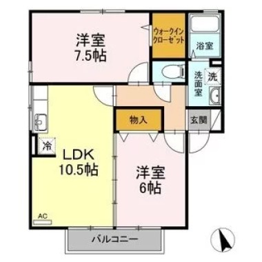 ブリーズ高島 I棟 I201の間取り図