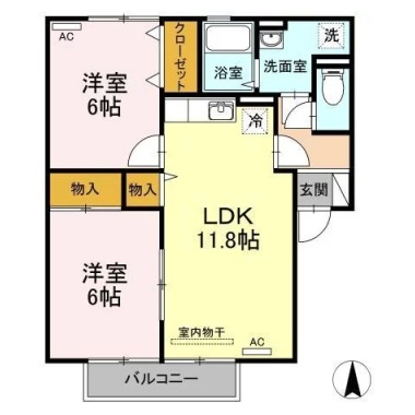 ファミール千鳥ヶ浜 103の間取り図