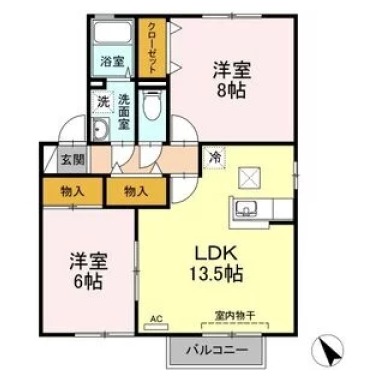 サンコート A棟 A101の間取り図