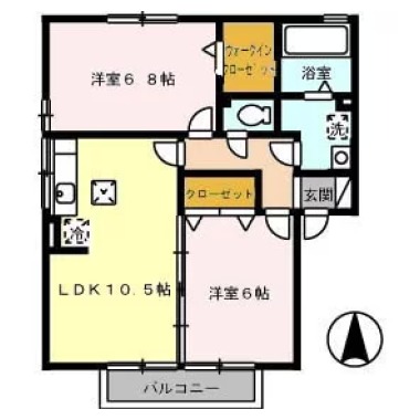 プラザ・シャルム A棟 A101の間取り図