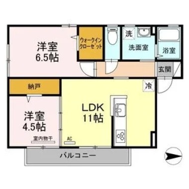トアエーユ B棟 201の間取り図