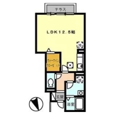 ロイヤルコート A棟 A102の間取り図
