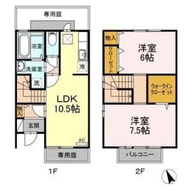 ロイヤルコート B棟 B1の間取り図