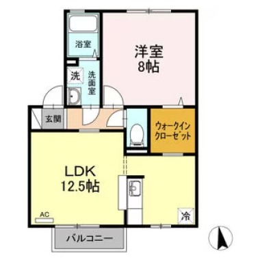 ボヌール 201の間取り図