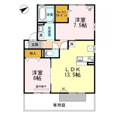 シャルムコート 101の間取り図