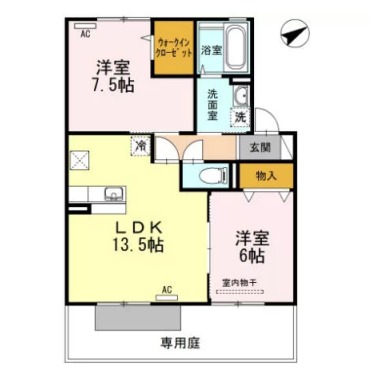 シャルムコート 102の間取り図