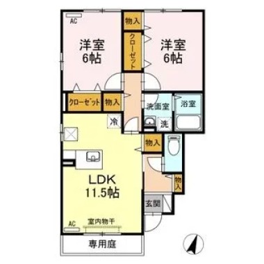 グラン・リーオ A棟 A101の間取り図