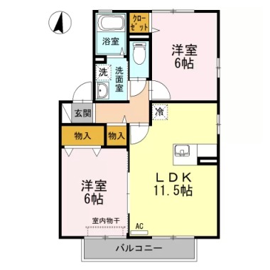 グラン・リーオ C棟 C201の間取り図