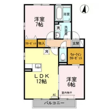 グラン・リーオ D棟 D205の間取り図