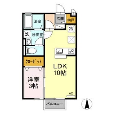 ヴィラセゾンIII 103の間取り図