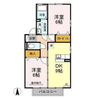 サンセール B棟 201の間取り図