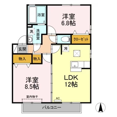 フェスティ佐古 A棟 A101の間取り図