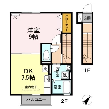 ポルテ 202の間取り図