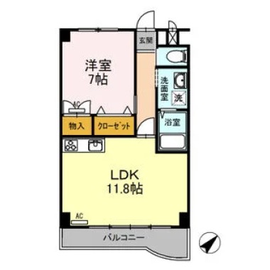 プレタ21 402の間取り図