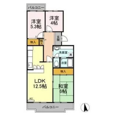 グレースソシア 202の間取り図