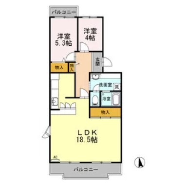 グレースソシア 306の間取り図