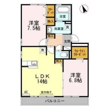 リヴェール北島 305の間取り図