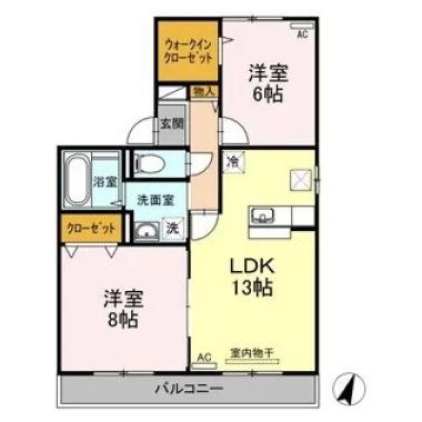 プラザ・エミネンス A棟 A101の間取り図