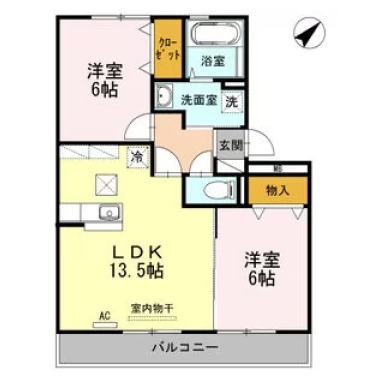 グランパルク 105の間取り図