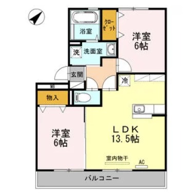 グランパルク 203の間取り図