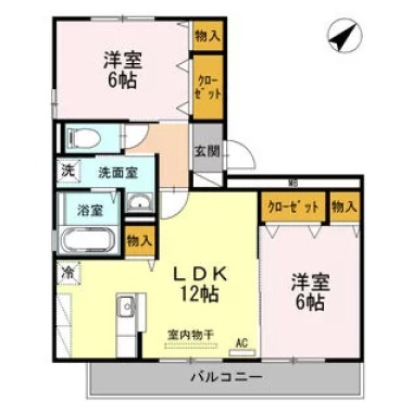グランパルク 306の間取り図