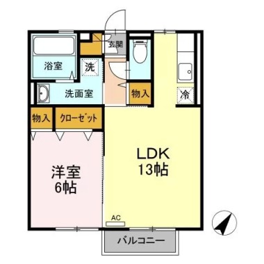 アムール21 D棟 202の間取り図