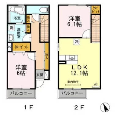 パピロ 101の間取り図