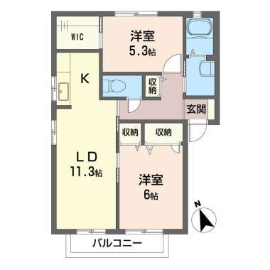 シャーメゾン ボン・コリーヌ A棟 101の間取り図