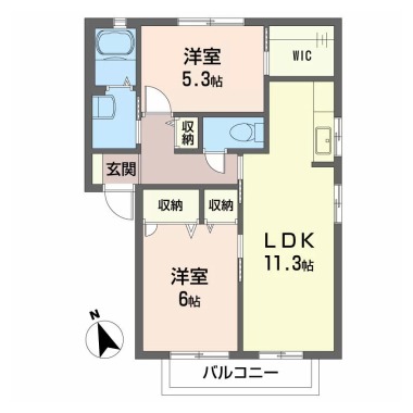 シャーメゾン ボン・コリーヌ B棟 105の間取り図