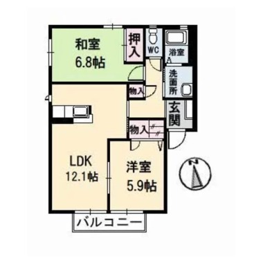 コンフォート C棟 207の間取り図