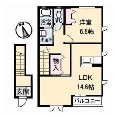 シャイン キャスル 202の間取り図