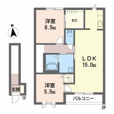 シャーメゾンディアス川内 A棟 202の間取り図