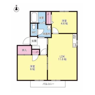 プリマベーラフォーレス C棟 106の間取り図