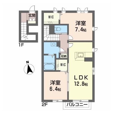 シャーメゾンAYA I番館 201の間取り図