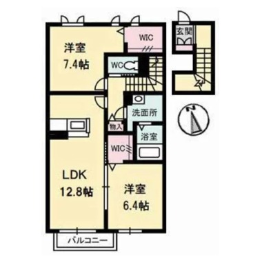 シャーメゾンAYA I番館 202の間取り図