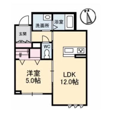 ベレオ昭和 A棟 102の間取り図