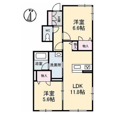 プロヌーブ松茂 101の間取り図