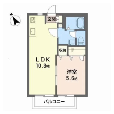 ディアスみき 203の間取り図